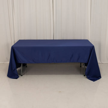 <h3 style="margin-left:0px;"><strong>Elegant Navy Blue Seamless Lamour Satin Rectangle Tablecloth</strong>