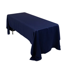 Navy Blue Seamless Lamour Satin Rectangle Tablecloth - 60x126inch