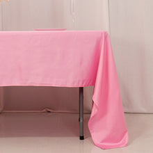 pink Seamless Lamour Satin Rectangle Tablecloth - 60x126inch