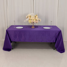 Purple Seamless Lamour Satin Rectangle Tablecloth - 60x126inch