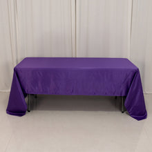 Purple Seamless Lamour Satin Rectangle Tablecloth - 60x126inch