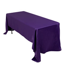 Purple Seamless Lamour Satin Rectangle Tablecloth - 60x126inch