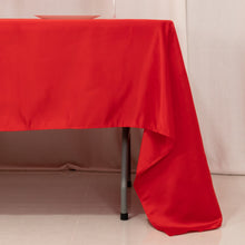 red Seamless Lamour Satin Rectangle Tablecloth - 60x126inch