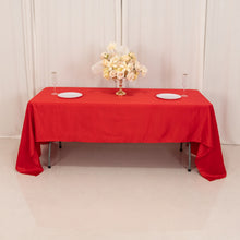 red Seamless Lamour Satin Rectangle Tablecloth - 60x126inch