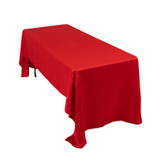 red Seamless Lamour Satin Rectangle Tablecloth - 60x126inch