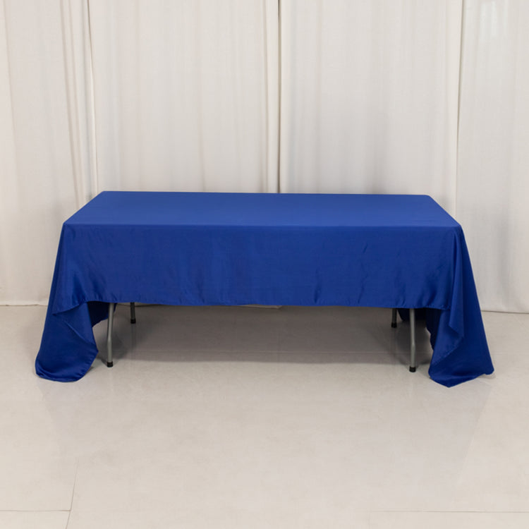 royal blue Seamless Lamour Satin Rectangle Tablecloth - 60x126inch