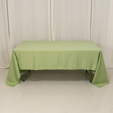 <h3 style="margin-left:0px;"><strong>Elegant Sage Green Seamless Lamour Satin Rectangle Tablecloth</strong>