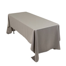 Silver Seamless Lamour Satin Rectangle Tablecloth - 60x126inch