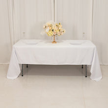 White Seamless Lamour Satin Rectangle Tablecloth - 60x126inch