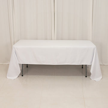 <h3 style="margin-left:0px;"><strong>Elegant White Seamless Lamour Satin Rectangle Tablecloth</strong>