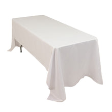 White Seamless Lamour Satin Rectangle Tablecloth - 60x126inch