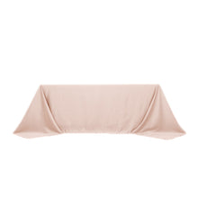 Blush Seamless Lamour Satin Rectangle Tablecloth - 90x132inch for 6 Foot Table Floor-Length