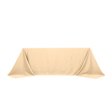 Beige Seamless Lamour Satin Rectangle Tablecloth - 90"x132inch