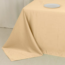 Beige Seamless Lamour Satin Rectangle Tablecloth - 90"x132inch