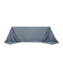 Dusty Blue Seamless Lamour Satin Rectangle Tablecloth - 90x132inch for 6 Foot Table Floor-Length