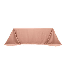 Dusty Rose Seamless Lamour Satin Rectangle Tablecloth - 90x132inch for 6 Foot Table Floor-Length