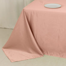 Dusty Rose Seamless Lamour Satin Rectangle Tablecloth - 90x132inch for 6 Foot Table Floor-Length