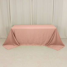 Dusty Rose Seamless Lamour Satin Rectangle Tablecloth - 90x132inch for 6 Foot Table Floor-Length