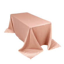 Dusty Rose Seamless Lamour Satin Rectangle Tablecloth - 90x132inch for 6 Foot Table Floor-Length