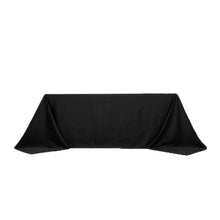 Black Seamless Lamour Satin Rectangle Tablecloth - 90"x132inch