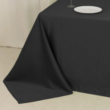 Black Seamless Lamour Satin Rectangle Tablecloth - 90"x132inch