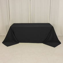 Black Seamless Lamour Satin Rectangle Tablecloth - 90"x132inch