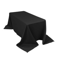 Black Seamless Lamour Satin Rectangle Tablecloth - 90"x132inch