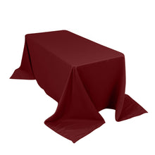 Burgundy Seamless Lamour Satin Rectangle Tablecloth - 90x132inch for 6 Foot Table Floor-Length