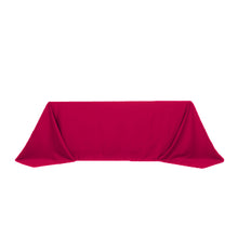 Fuchsia Seamless Lamour Satin Rectangle Tablecloth - 90x132inch for 6 Foot Table Floor-Length