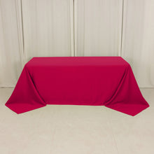 Fuchsia Seamless Lamour Satin Rectangle Tablecloth - 90x132inch for 6 Foot Table Floor-Length