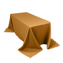 Gold Seamless Lamour Satin Rectangle Tablecloth - 90x132inch