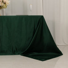 Hunter Emerald Green Seamless Lamour Satin Rectangle Tablecloth - 90x132inch for 6 Foot Table