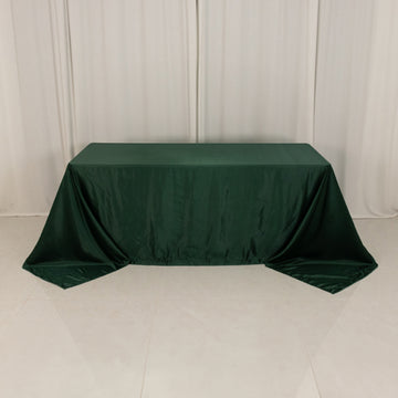 <h3 style="margin-left:0px;"><strong>Seamless Hunter Emerald Green Lamour Satin Rectangle Tablecloth</strong>