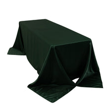 Hunter Emerald Green Seamless Lamour Satin Rectangle Tablecloth - 90x132inch for 6 Foot Table