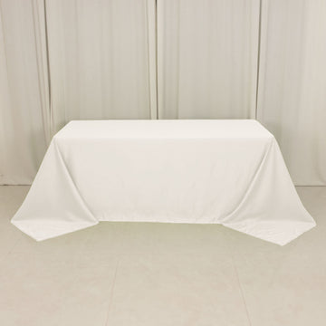 <h3 style="margin-left:0px;"><strong>Seamless Ivory Lamour Satin Rectangle Tablecloth</strong>