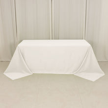 Ivory Seamless Lamour Satin Rectangle Tablecloth - 90x132inch for 6 Foot Table Floor-Length