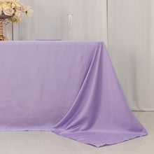 Lavender Lilac Seamless Lamour Satin Rectangle Tablecloth - 90x132inch for 6 Foot Table Floor-Length