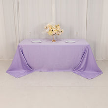 Lavender Lilac Seamless Lamour Satin Rectangle Tablecloth - 90x132inch for 6 Foot Table Floor-Length