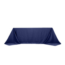 Navy Blue Seamless Lamour Satin Rectangle Tablecloth - 90x132inch for 6 Foot Table Floor-Length