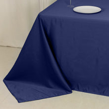 Navy Blue Seamless Lamour Satin Rectangle Tablecloth - 90x132inch for 6 Foot Table Floor-Length