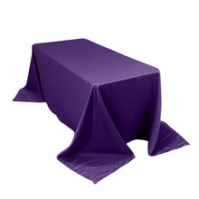 Purple Seamless Lamour Satin Rectangle Tablecloth - 90"x132inch