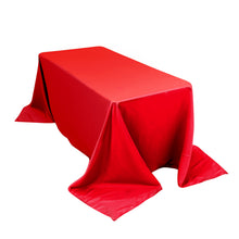 Red Seamless Lamour Satin Rectangle Tablecloth - 90"x132inch