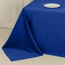 Royal Blue Seamless Lamour Satin Rectangle Tablecloth - 90x132inch for 6 Foot Table Floor-Length