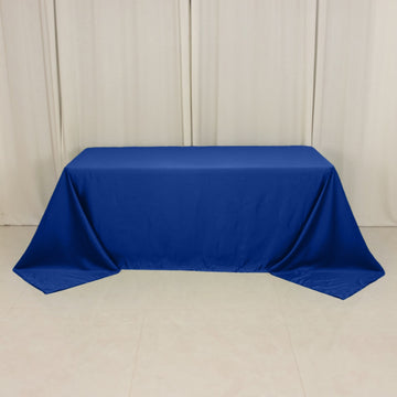 <h3 style="margin-left:0px;"><strong>Seamless Royal Blue Lamour Satin Rectangle Tablecloth</strong>