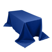 Royal Blue Seamless Lamour Satin Rectangle Tablecloth - 90x132inch for 6 Foot Table Floor-Length