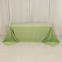 Sage Green Seamless Lamour Satin Rectangle Tablecloth - 90x132inch for 6 Foot Table Floor-Length