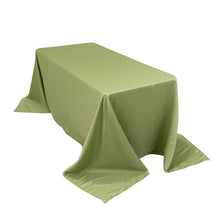 Sage Green Seamless Lamour Satin Rectangle Tablecloth - 90x132inch for 6 Foot Table Floor-Length