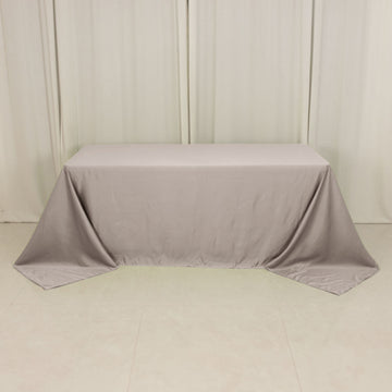 <h3 style="margin-left:0px;"><strong>Seamless Silver Lamour Satin Rectangle Tablecloth</strong>