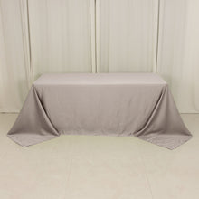 Silver Seamless Lamour Satin Rectangle Tablecloth - 90"x132inch