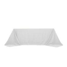 White Seamless Lamour Satin Rectangle Tablecloth - 90x132inch for 6 Foot Table Floor-Length